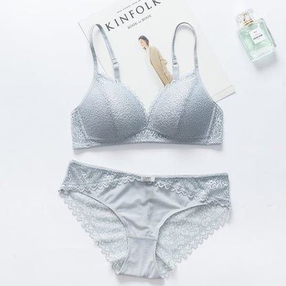 Women's UnderWired Full Cup Lace Multiway Bra with Matching Panty (Set of 4)