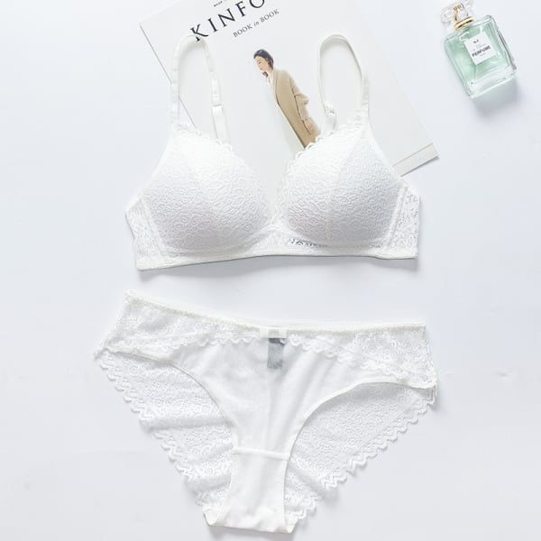 Women's UnderWired Full Cup Lace Multiway Bra with Matching Panty (Set of 4)