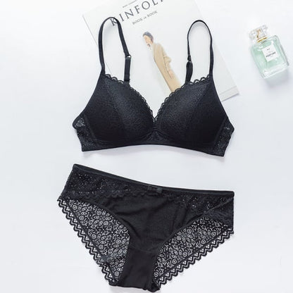 Women's UnderWired Full Cup Lace Multiway Bra with Matching Panty (Set of 4)